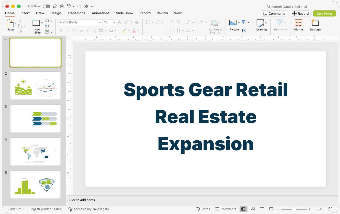 Sports Gear Retail Real Estate Expansion Pitch-Deck