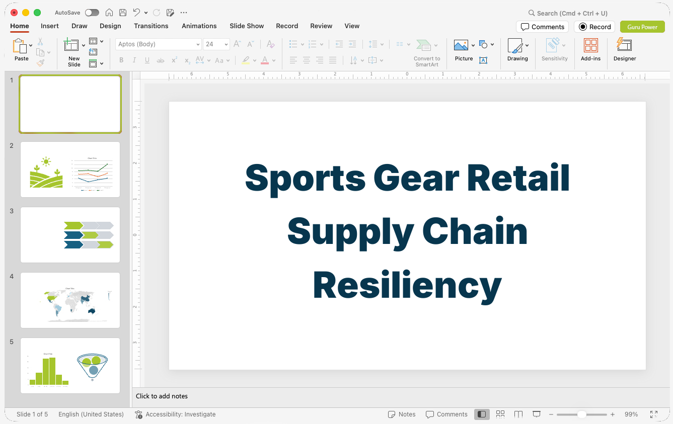 Sports Gear Retail Supply Chain Resiliency Presentation