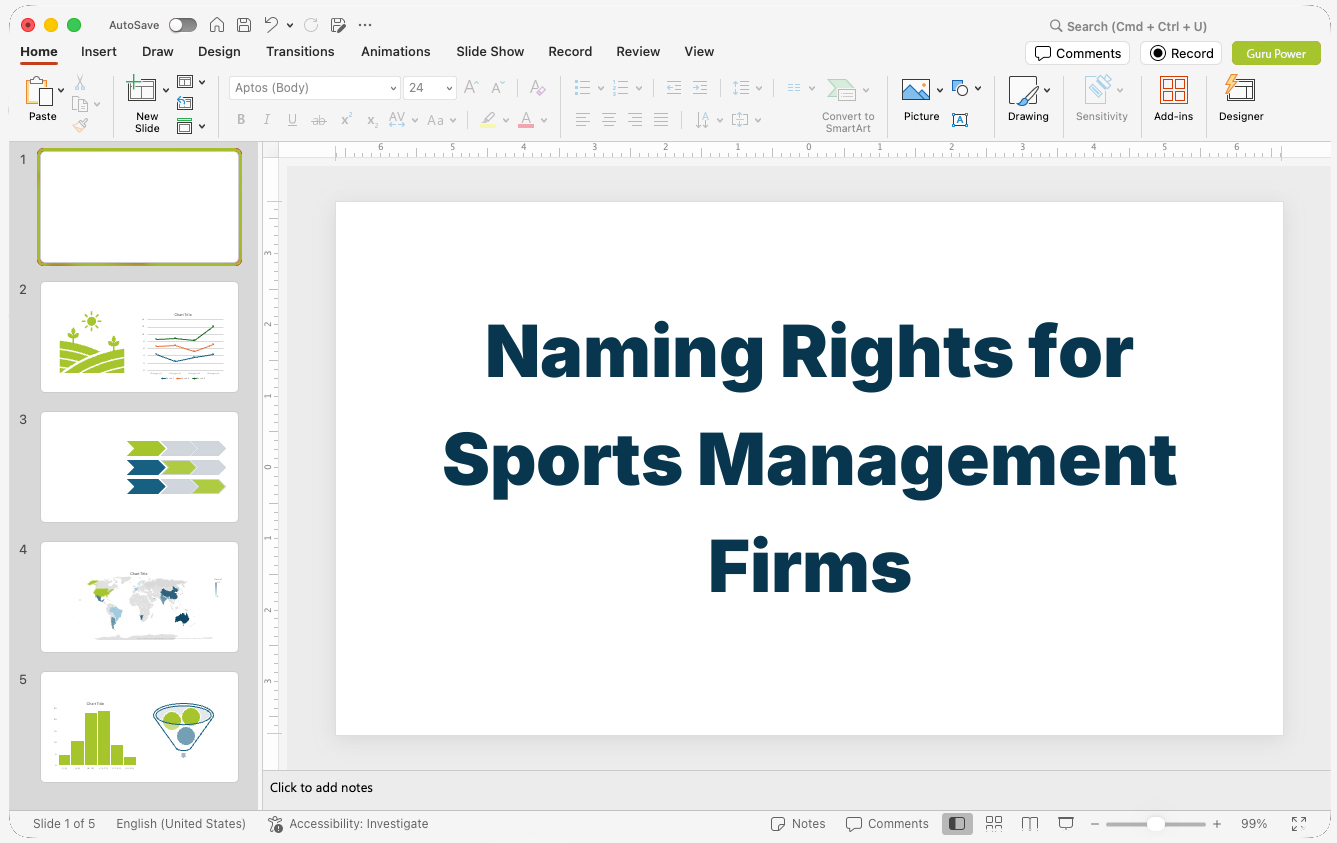Naming Rights Pitch Deck for Sports Management Firms