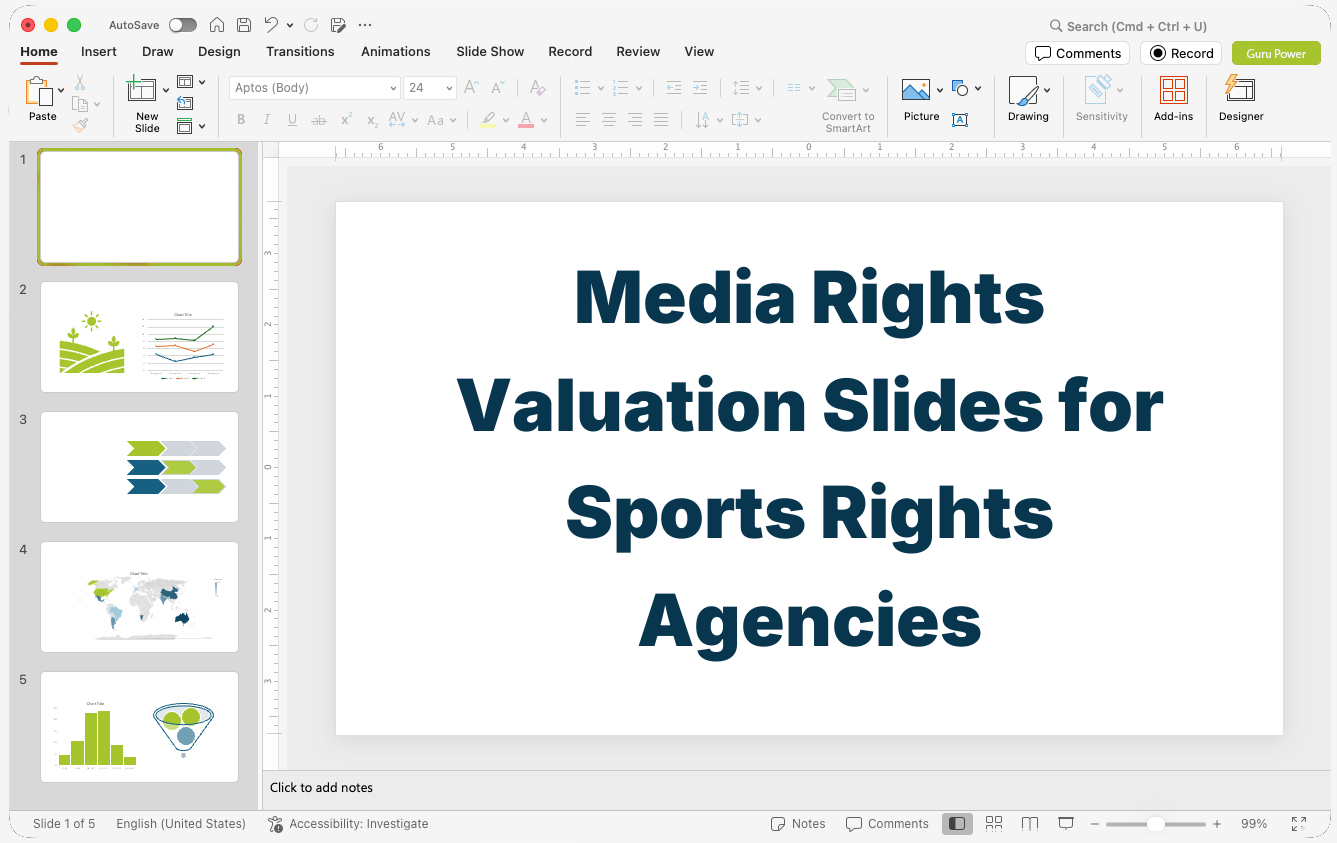 Media Rights Valuation Slides for Sports Rights Agencies