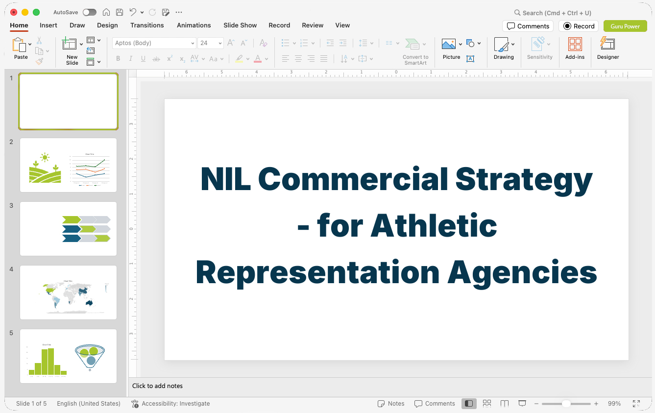 NIL Commercial Strategy Pitch-Deck for Athletic Representation Agencies