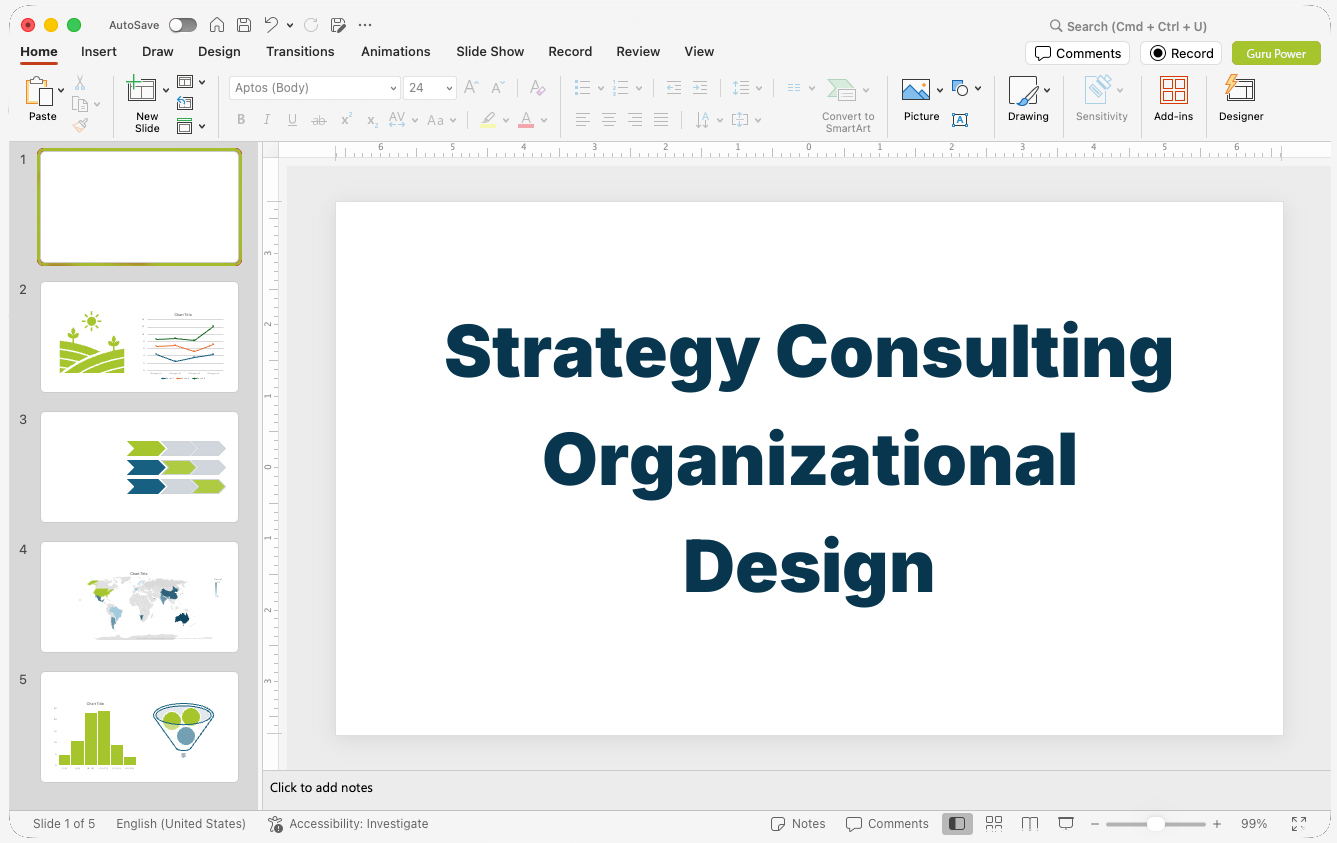 Strategy Consulting Organizational Design Presentation