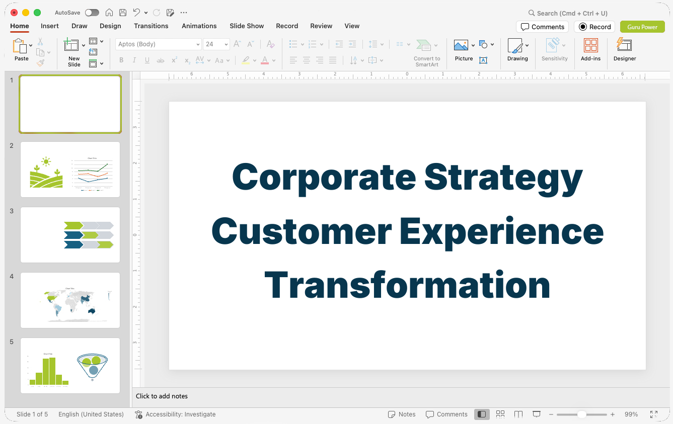 Corporate Strategy Customer Experience Transformation Presentation
