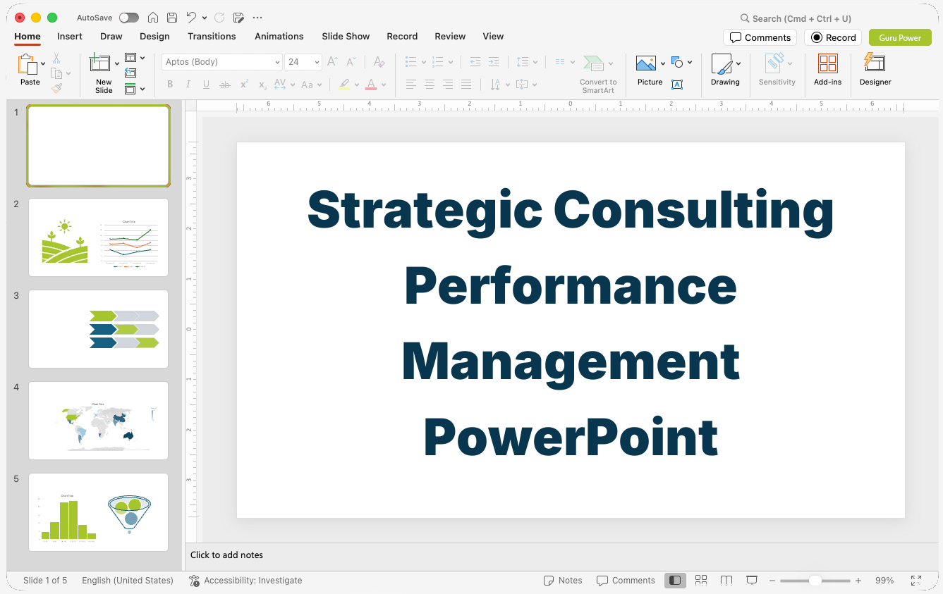 Strategic Consulting Performance Management PowerPoint