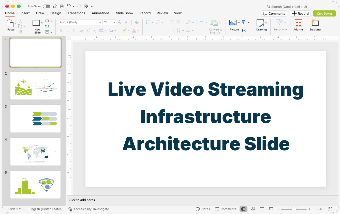 Live Video Streaming Infrastructure Architecture Slide-Deck