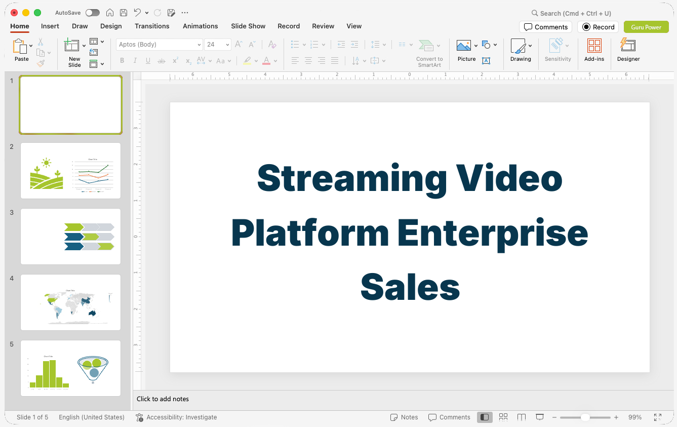 Streaming Video Platform Enterprise Sales Deck Presentation