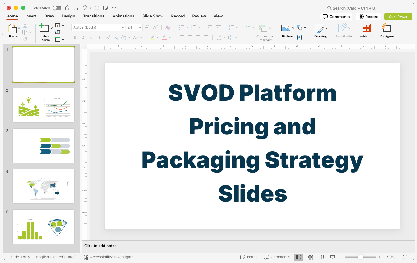 SVOD Platform Pricing and Packaging Strategy Slides