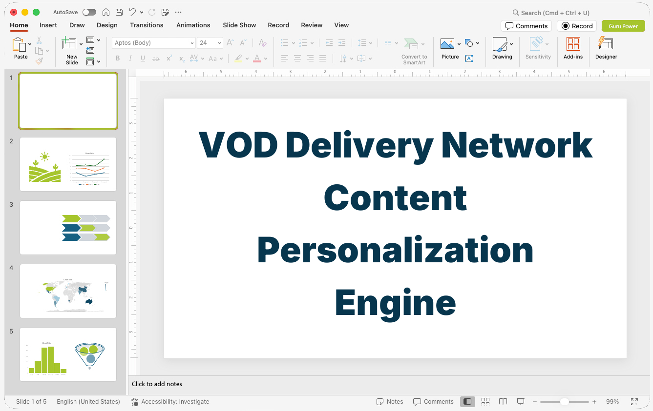 VOD Delivery Network Content Personalization Engine Presentation