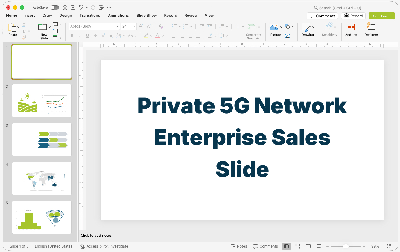 Private 5G Network Enterprise Sales Slide-Deck
