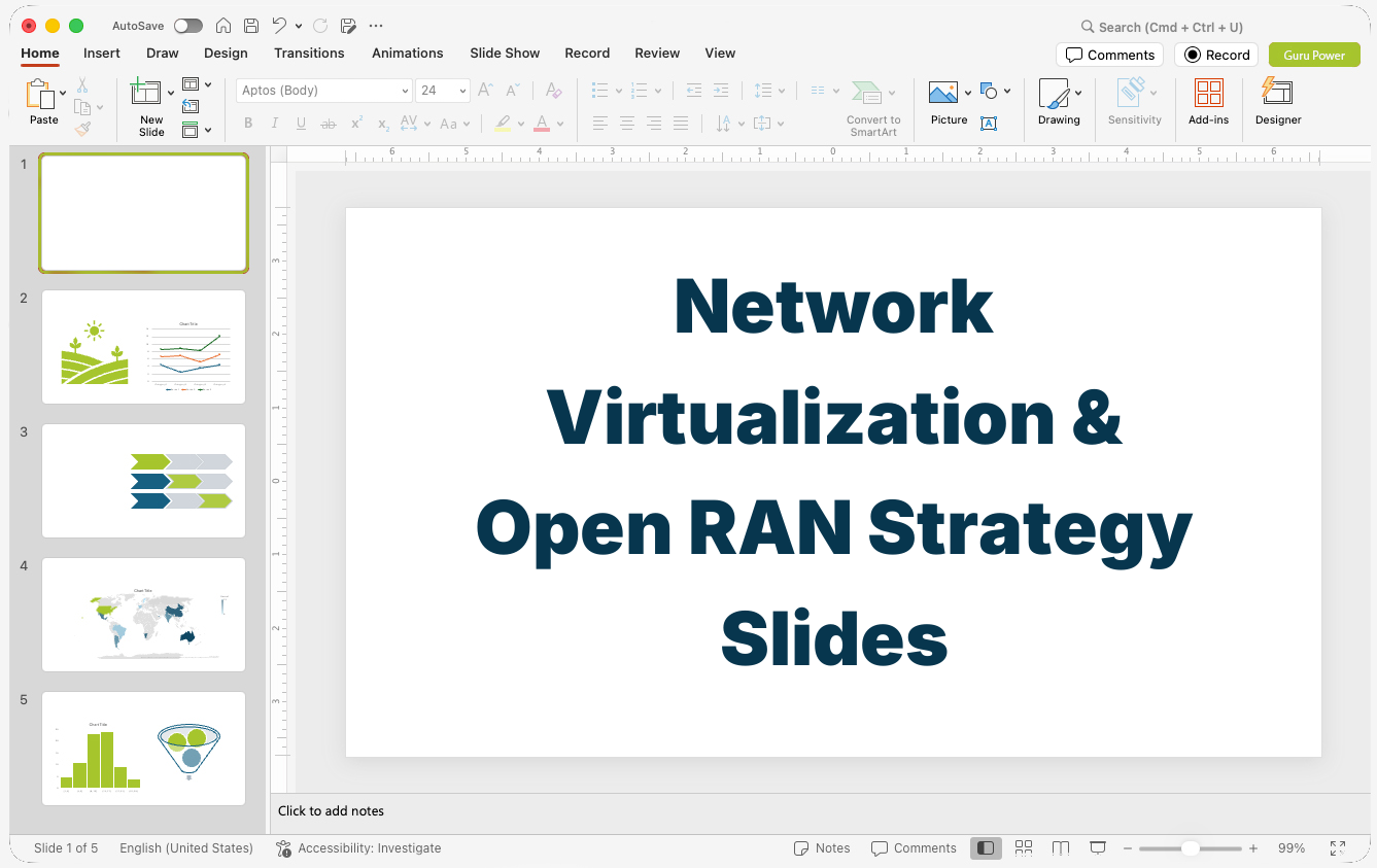 Network Virtualization & Open RAN Strategy Slides