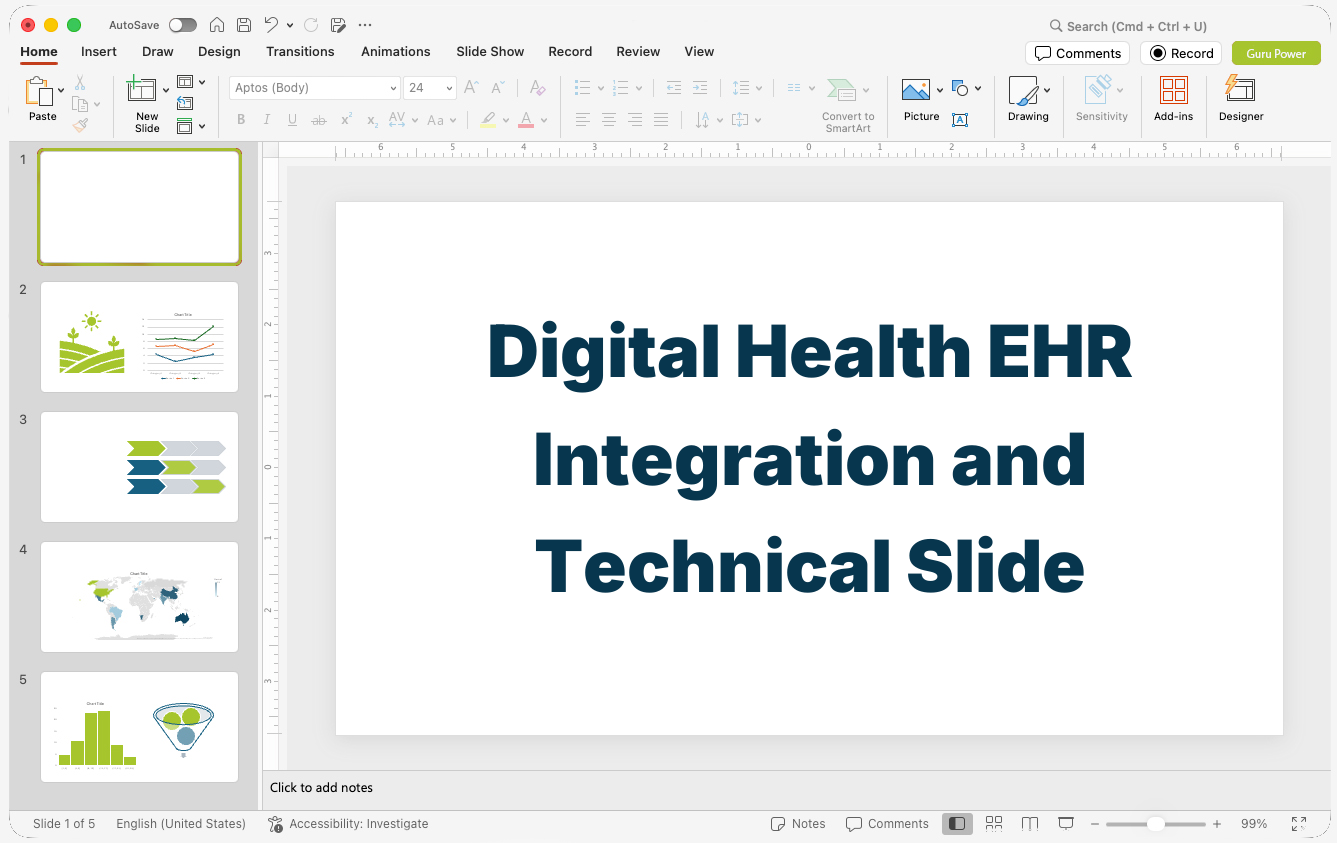 Digital Health EHR Integration and Technical Slide-Deck