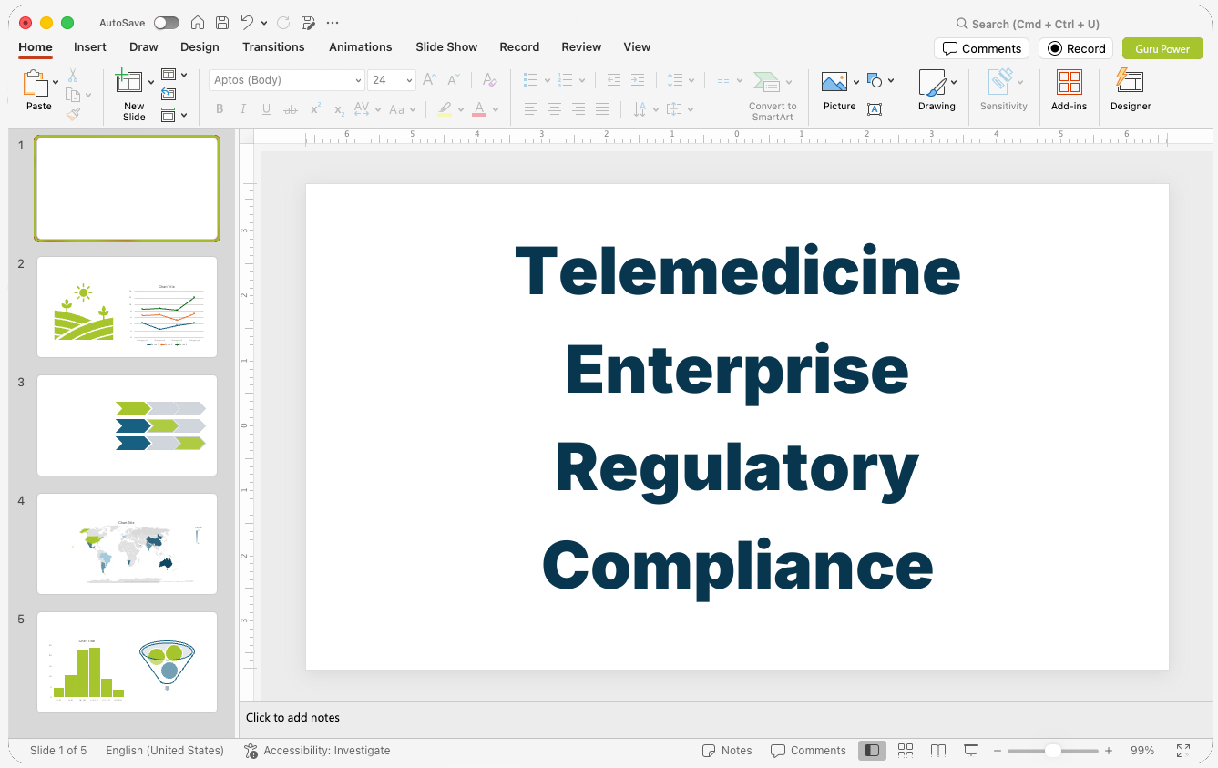 Telemedicine Enterprise Regulatory Compliance Deck