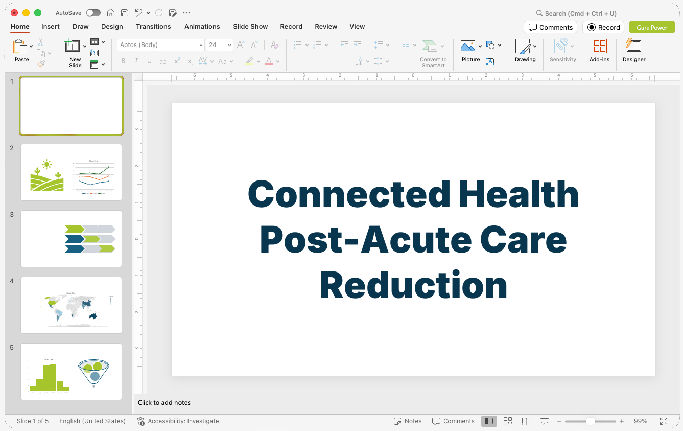 Connected Health Post-Acute Care Reduction Deck