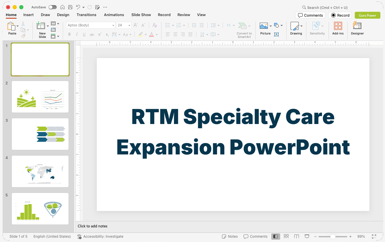 RTM Specialty Care Expansion PowerPoint