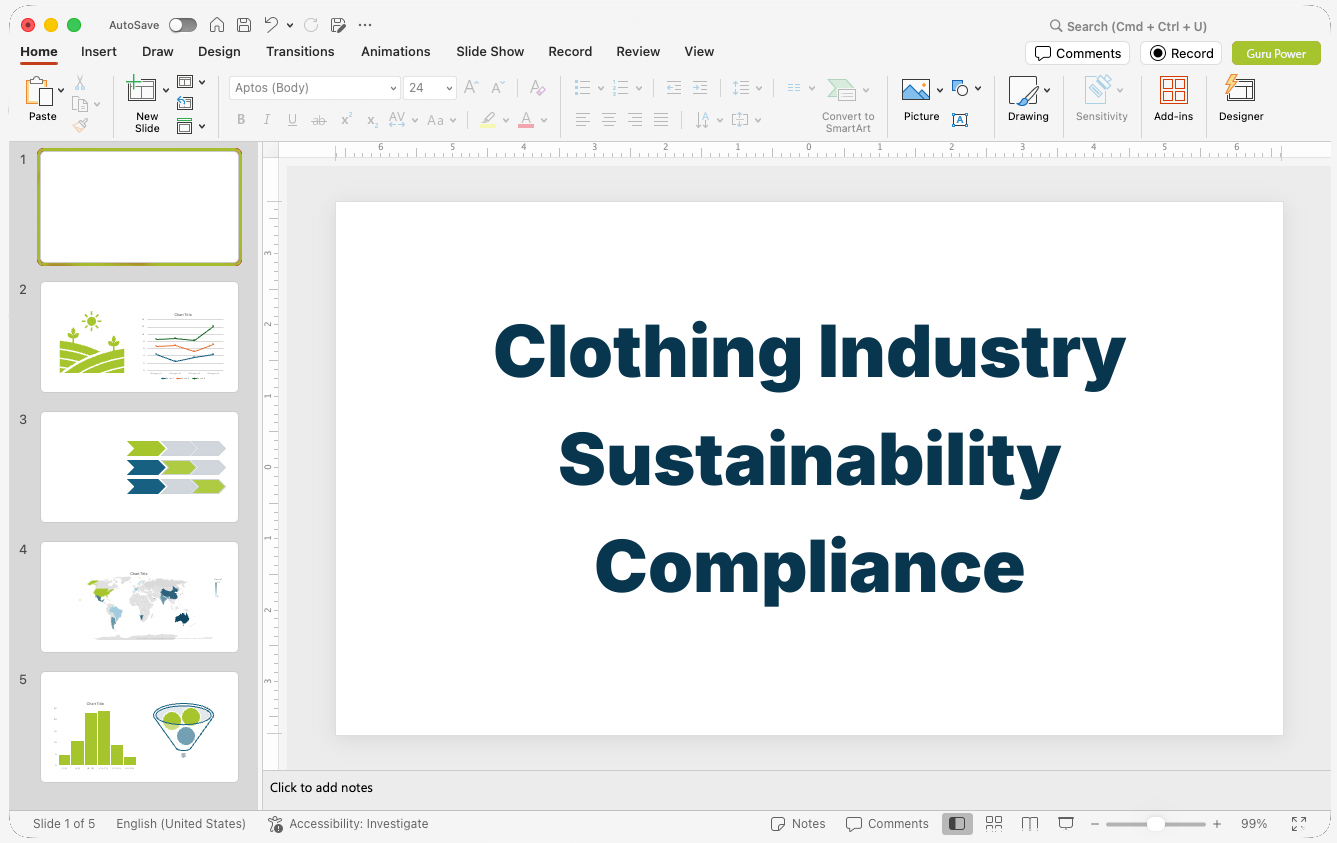 Clothing Industry Sustainability Compliance Presentation