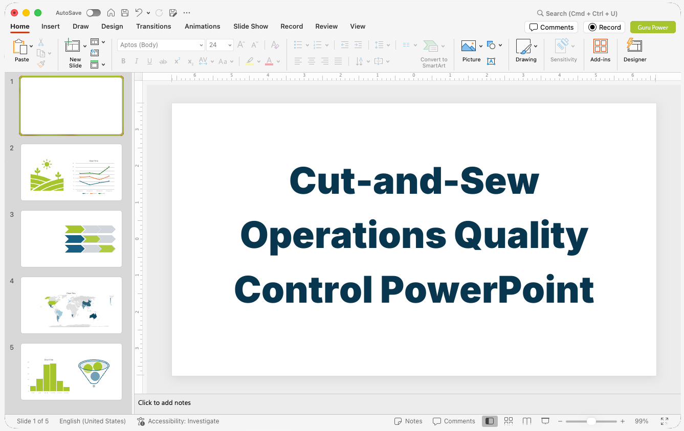 Cut-and-Sew Operations Quality Control PowerPoint