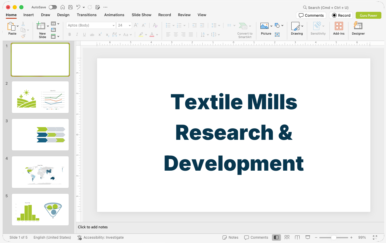 Textile Mills Research & Development Pitch-Deck