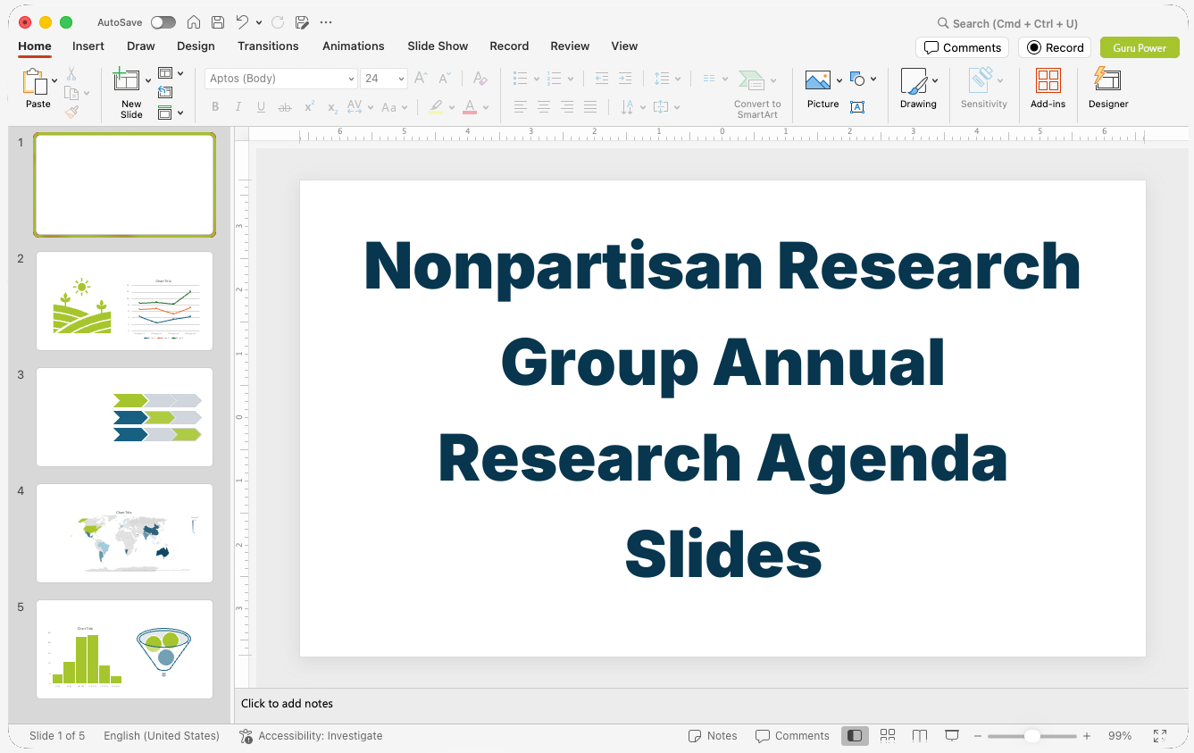 Nonpartisan Research Group Annual Research Agenda Slides