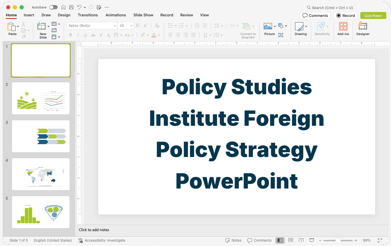 Policy Studies Institute Foreign Policy Strategy PowerPoint
