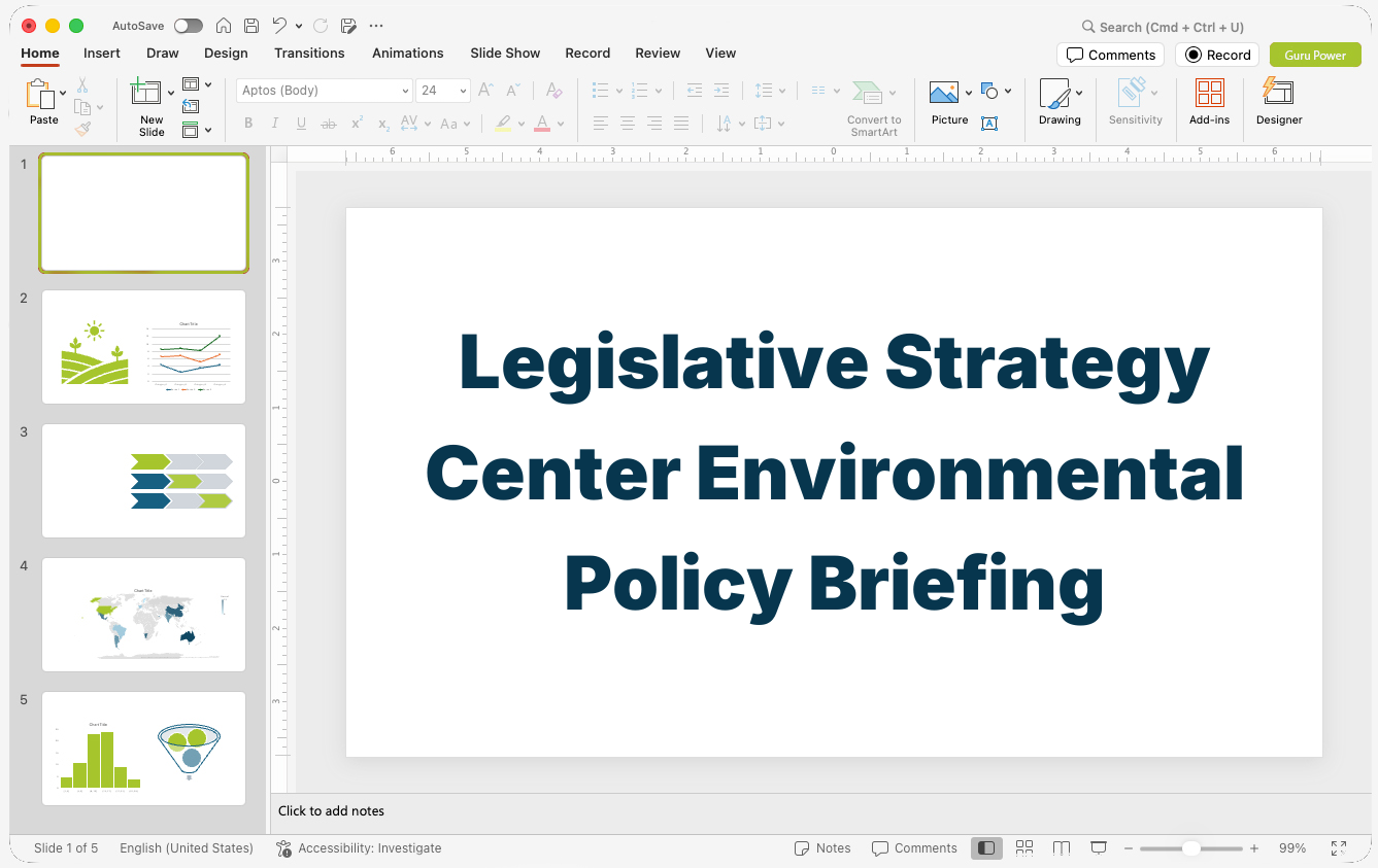 Legislative Strategy Center Environmental Policy Briefing Pitch-Deck