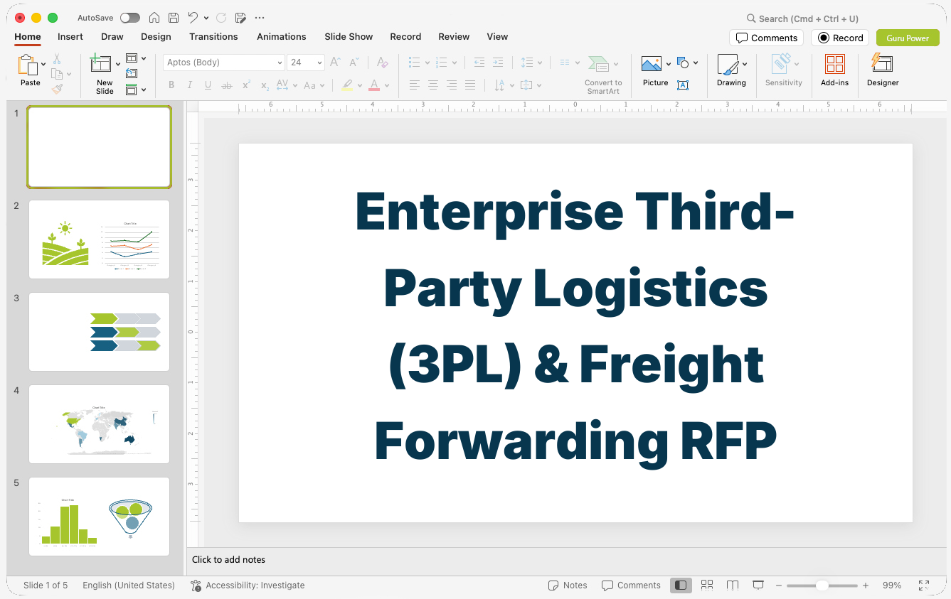 Enterprise Third-Party Logistics (3PL) & Freight Forwarding RFP Pitch-Deck