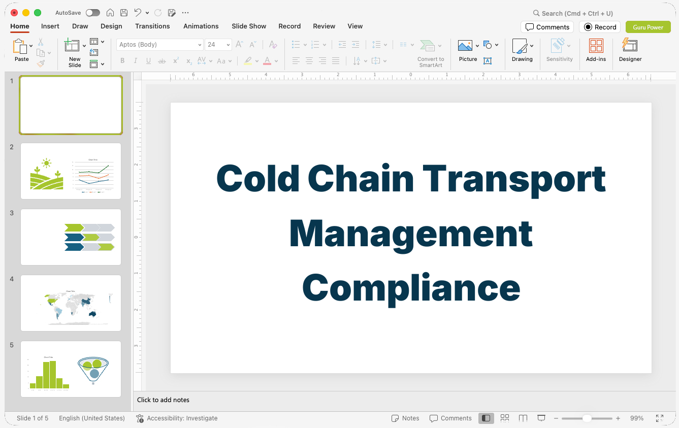 Cold Chain Transport Management Compliance Pitch-Deck