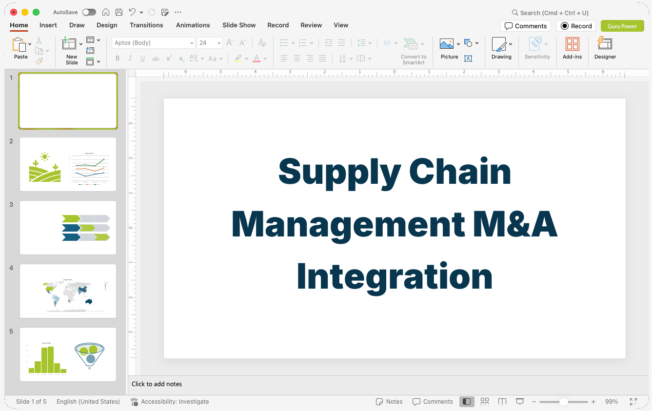 Supply Chain Management M&A Integration Presentation