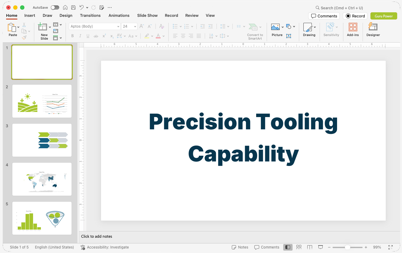 Precision Tooling Capability Pitch-Deck