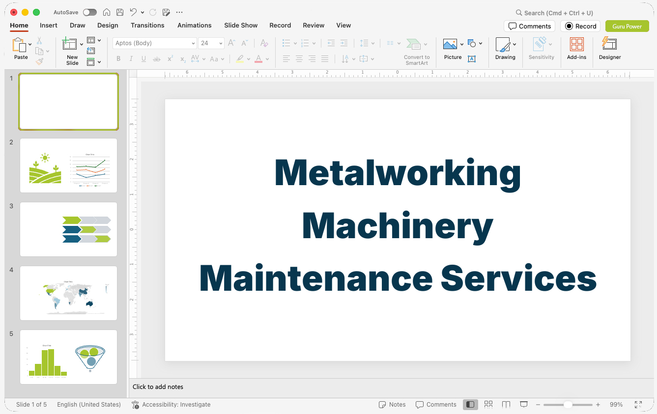 Metalworking Machinery Maintenance Services Presentation
