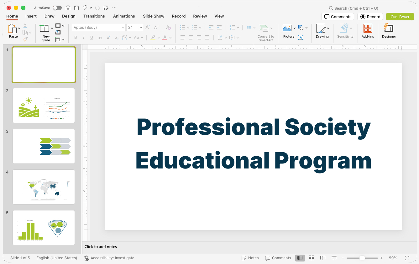 Professional Society Educational Program Presentation