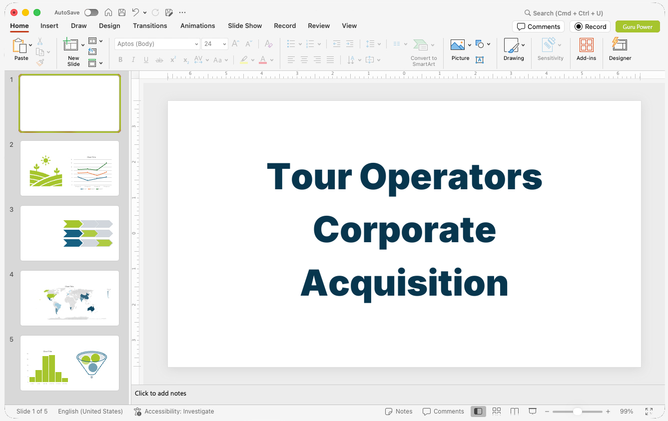 Tour Operators Corporate Acquisition Pitch-Deck