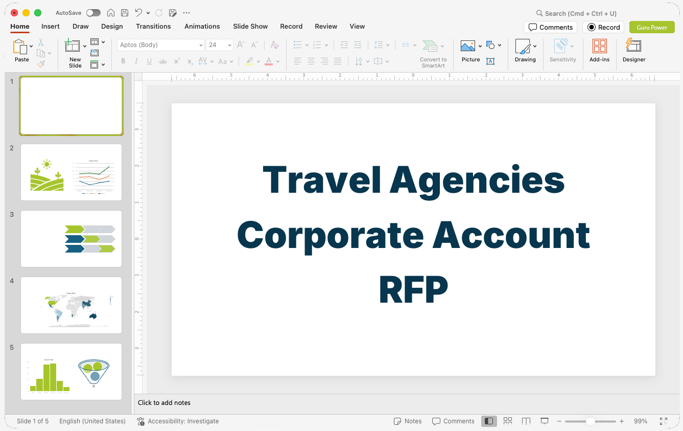 Travel Agencies Corporate Account RFP Presentation