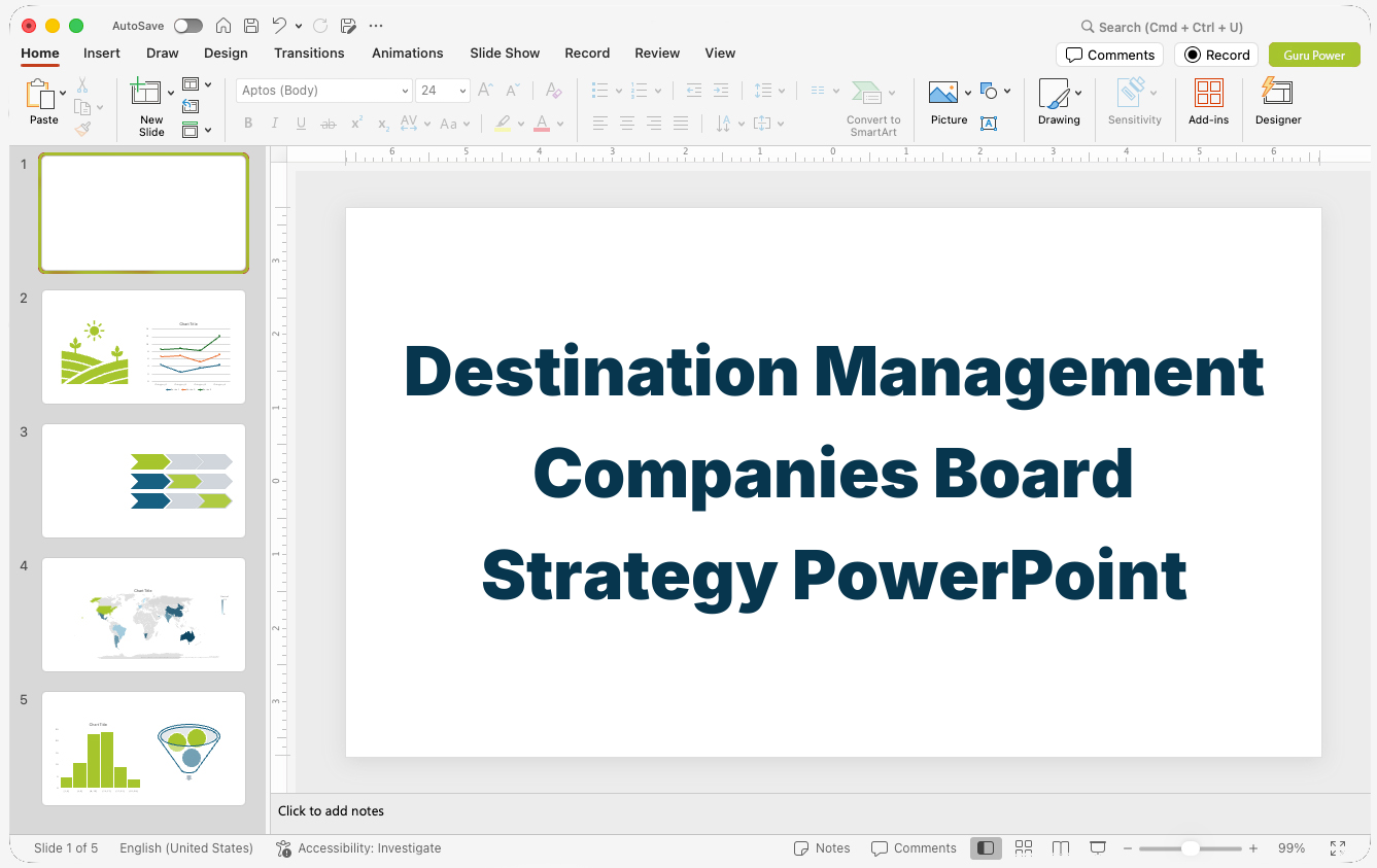 Destination Management Companies Board Strategy PowerPoint