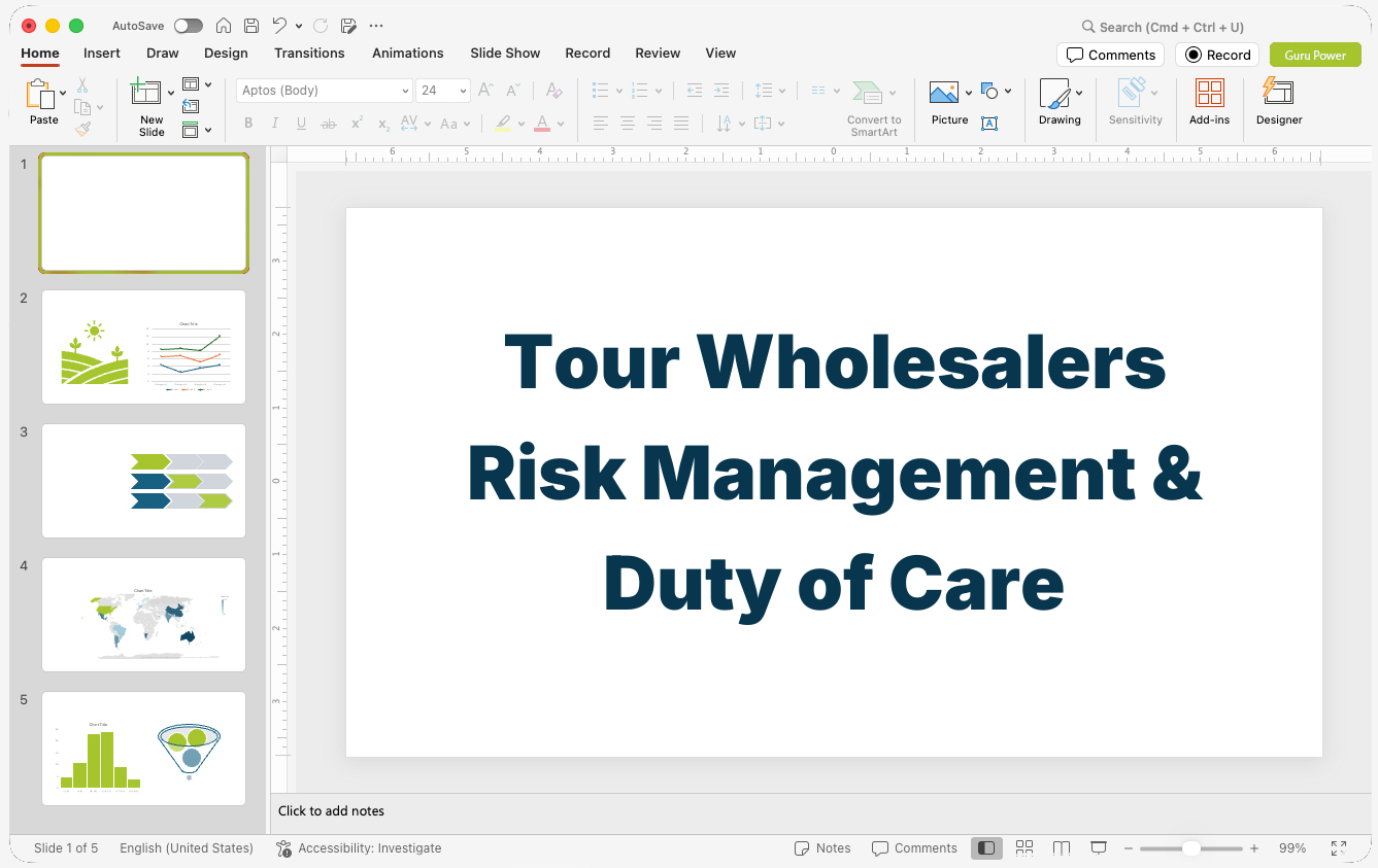 Tour Wholesalers Risk Management & Duty of Care Presentation