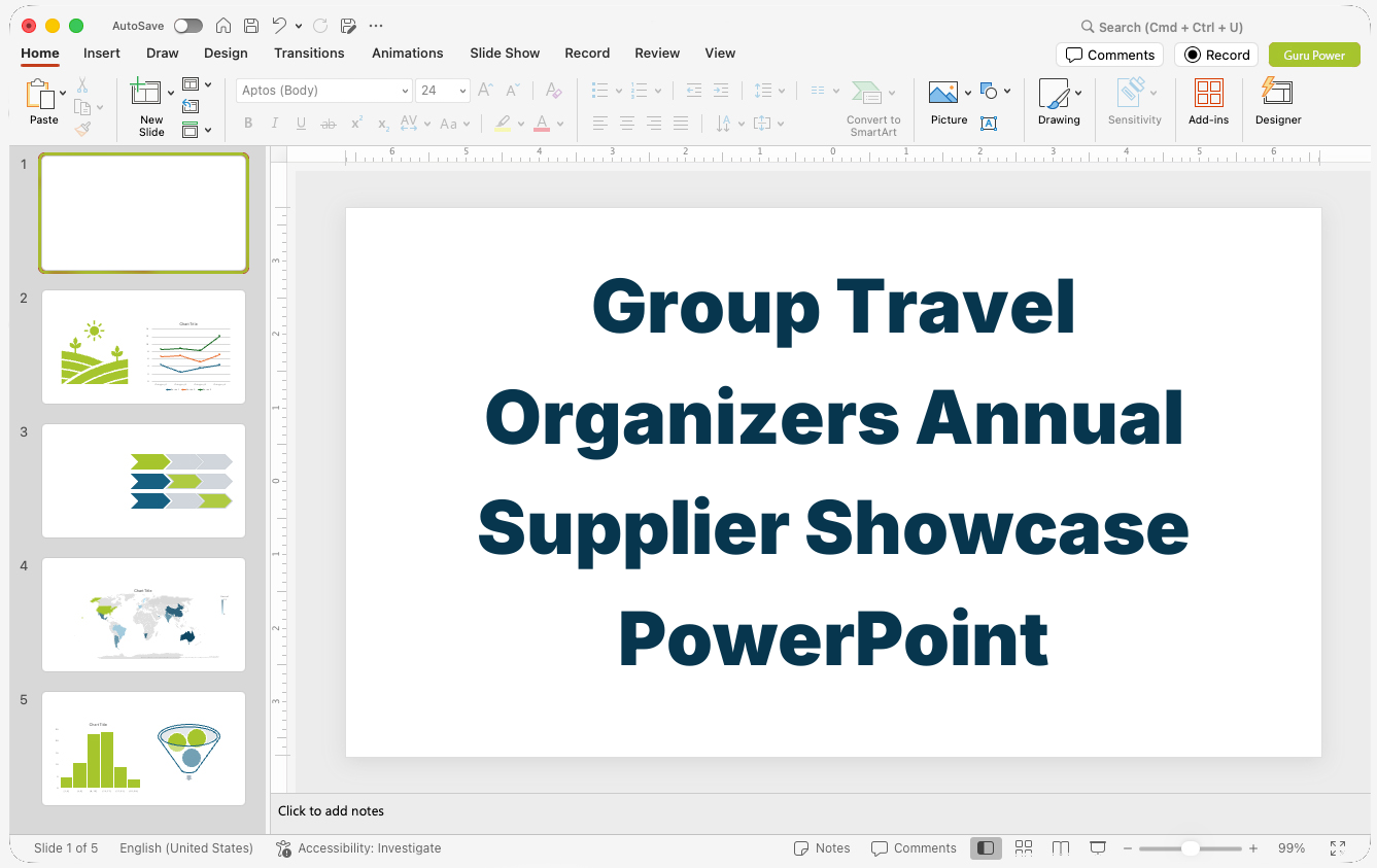 Group Travel Organizers Annual Supplier Showcase PowerPoint