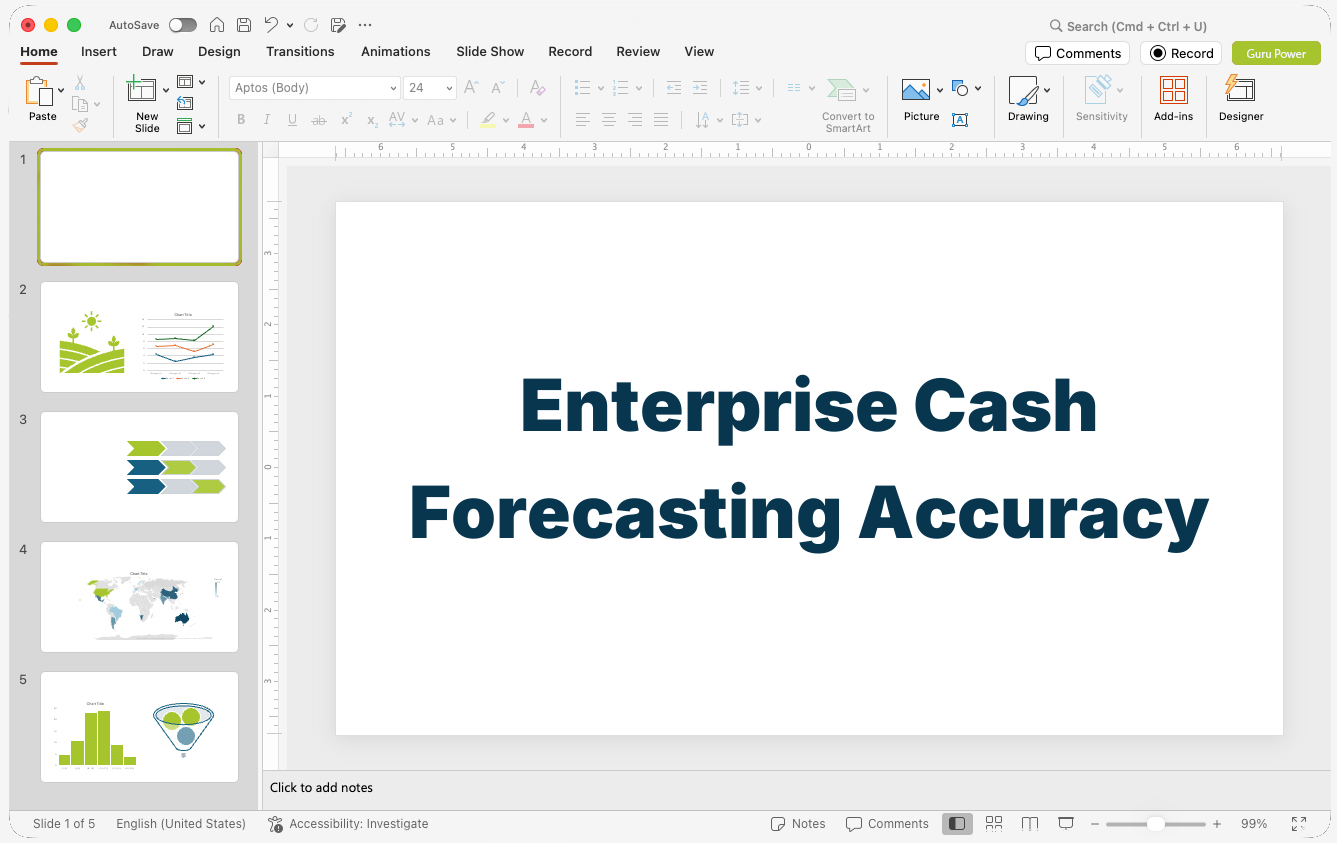 Enterprise Cash Forecasting Accuracy Presentation