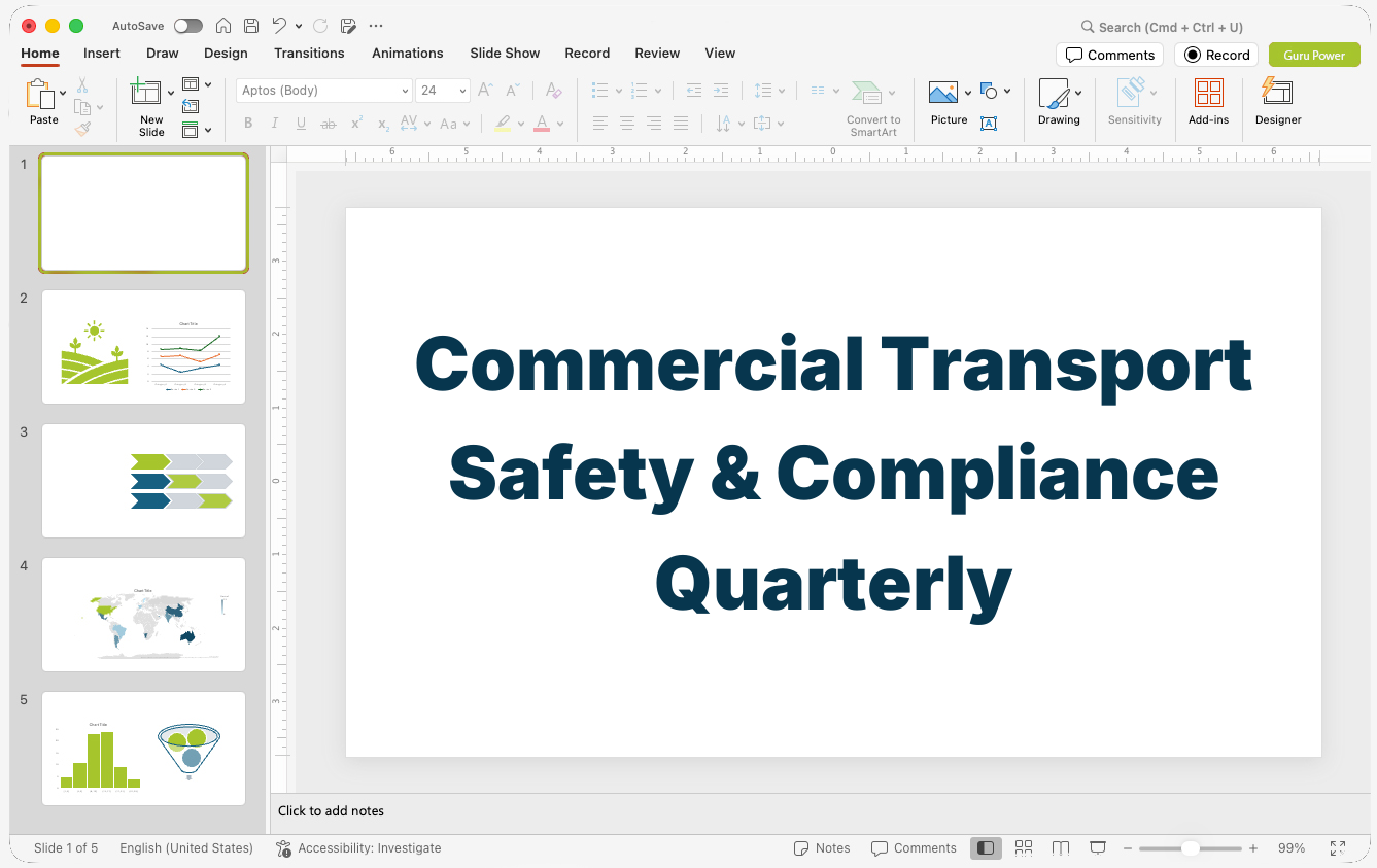 Commercial Transport Safety & Compliance Quarterly Presentation
