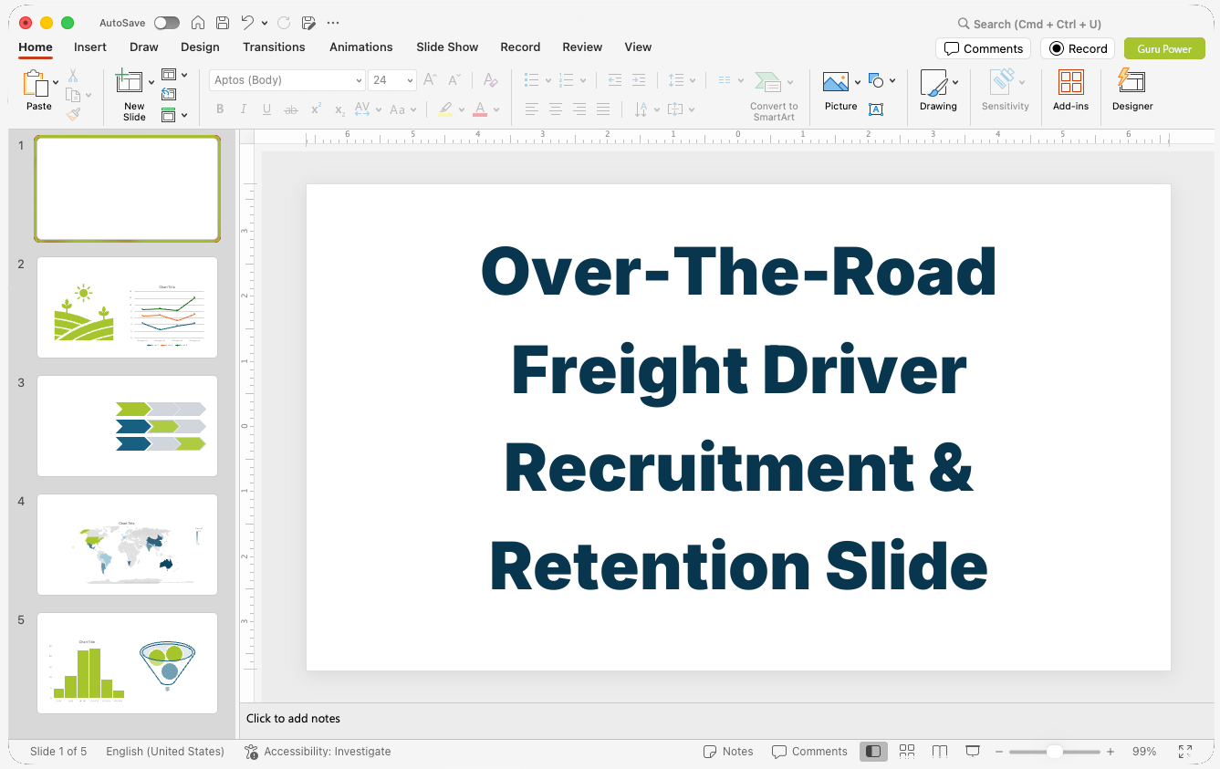 Over-The-Road Freight Driver Recruitment & Retention Slide-Deck