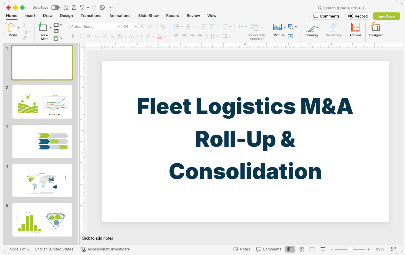 Fleet Logistics M&A Roll-Up & Consolidation Presentation