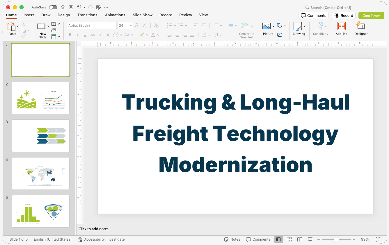 Trucking & Long-Haul Freight Technology Modernization Pitch-Deck
