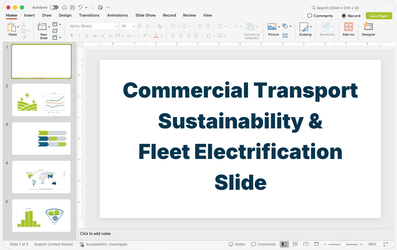 Commercial Transport Sustainability & Fleet Electrification Slide-Deck