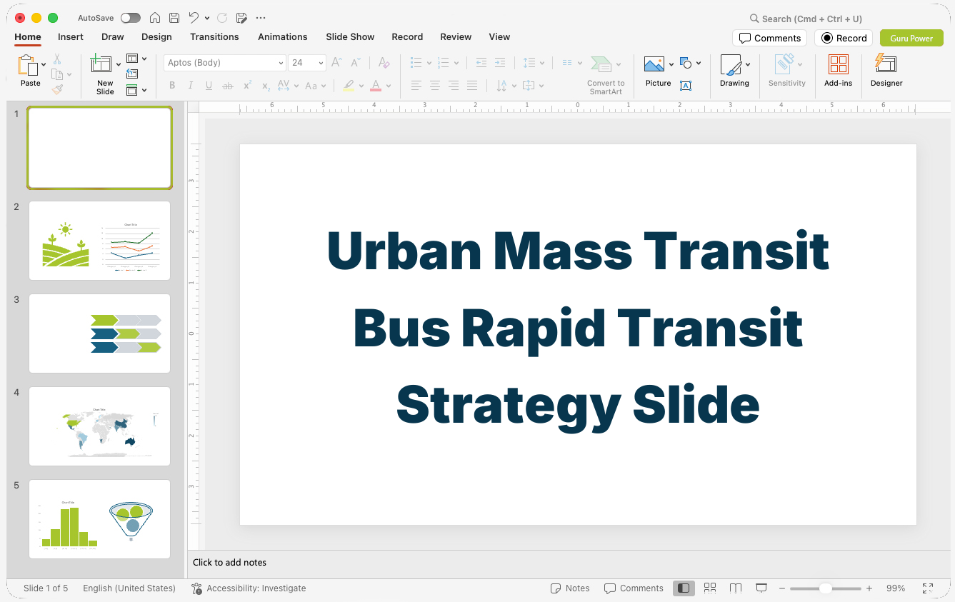 Urban Mass Transit Bus Rapid Transit Strategy Slide-Deck