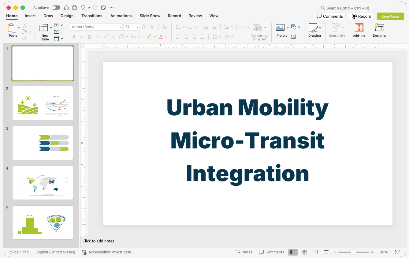 Urban Mobility Micro-Transit Integration Pitch-Deck