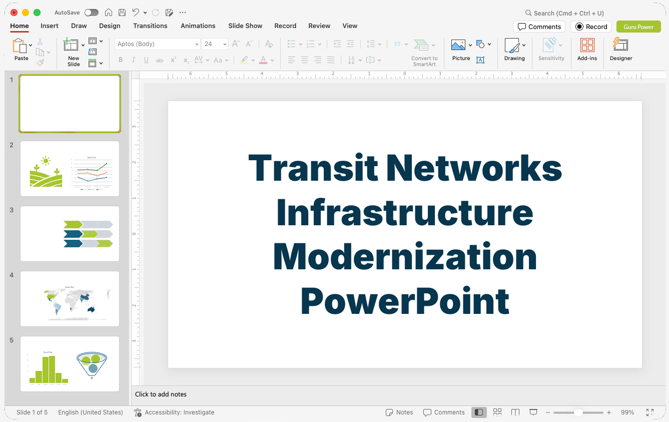 Transit Networks Infrastructure Modernization PowerPoint
