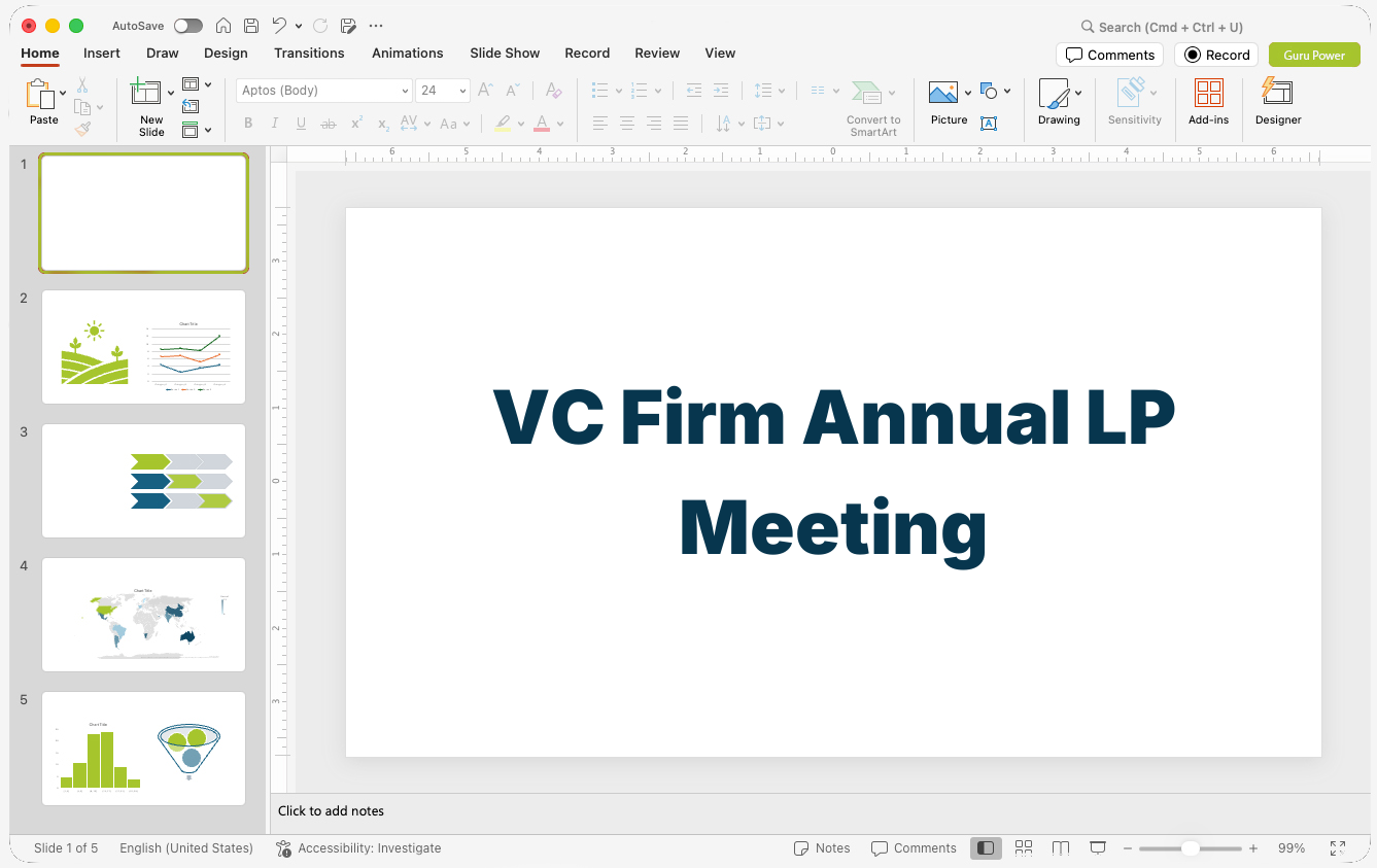 VC Firm Annual LP Meeting Presentation