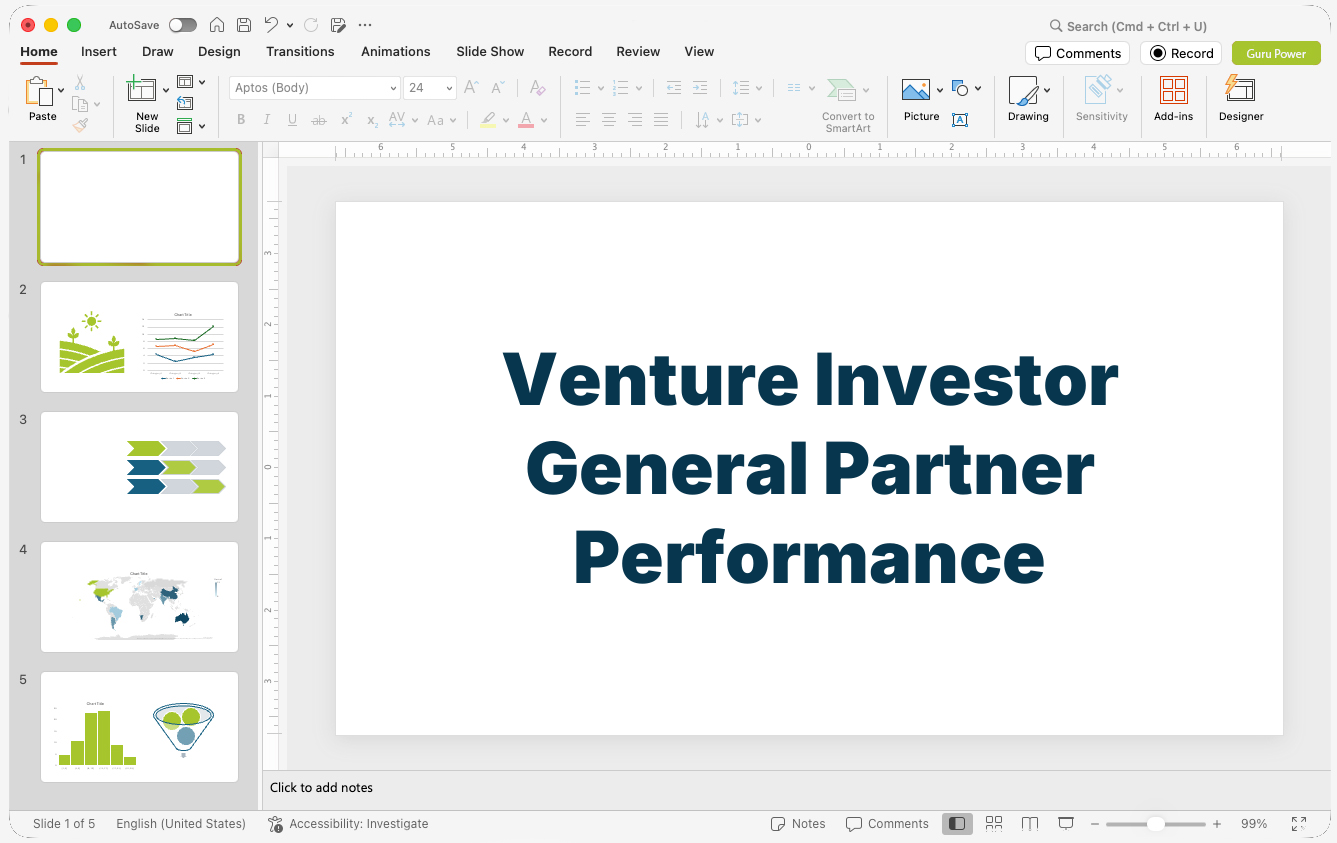 Venture Investor General Partner Performance Deck