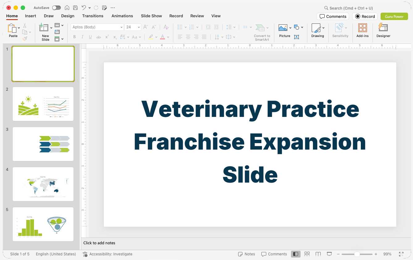Veterinary Practice Franchise Expansion Slide-Deck