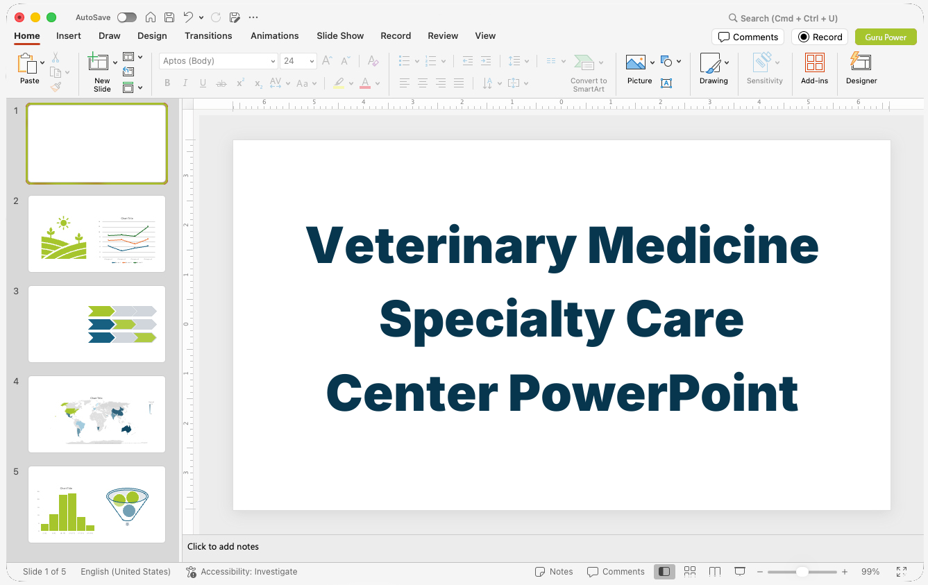 Veterinary Medicine Specialty Care Center PowerPoint