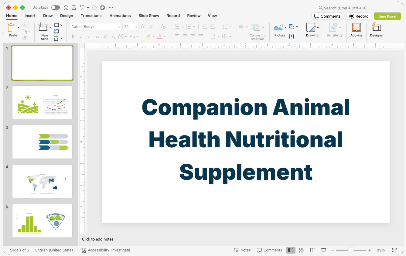 Companion Animal Health Nutritional Supplement Pitch-Deck