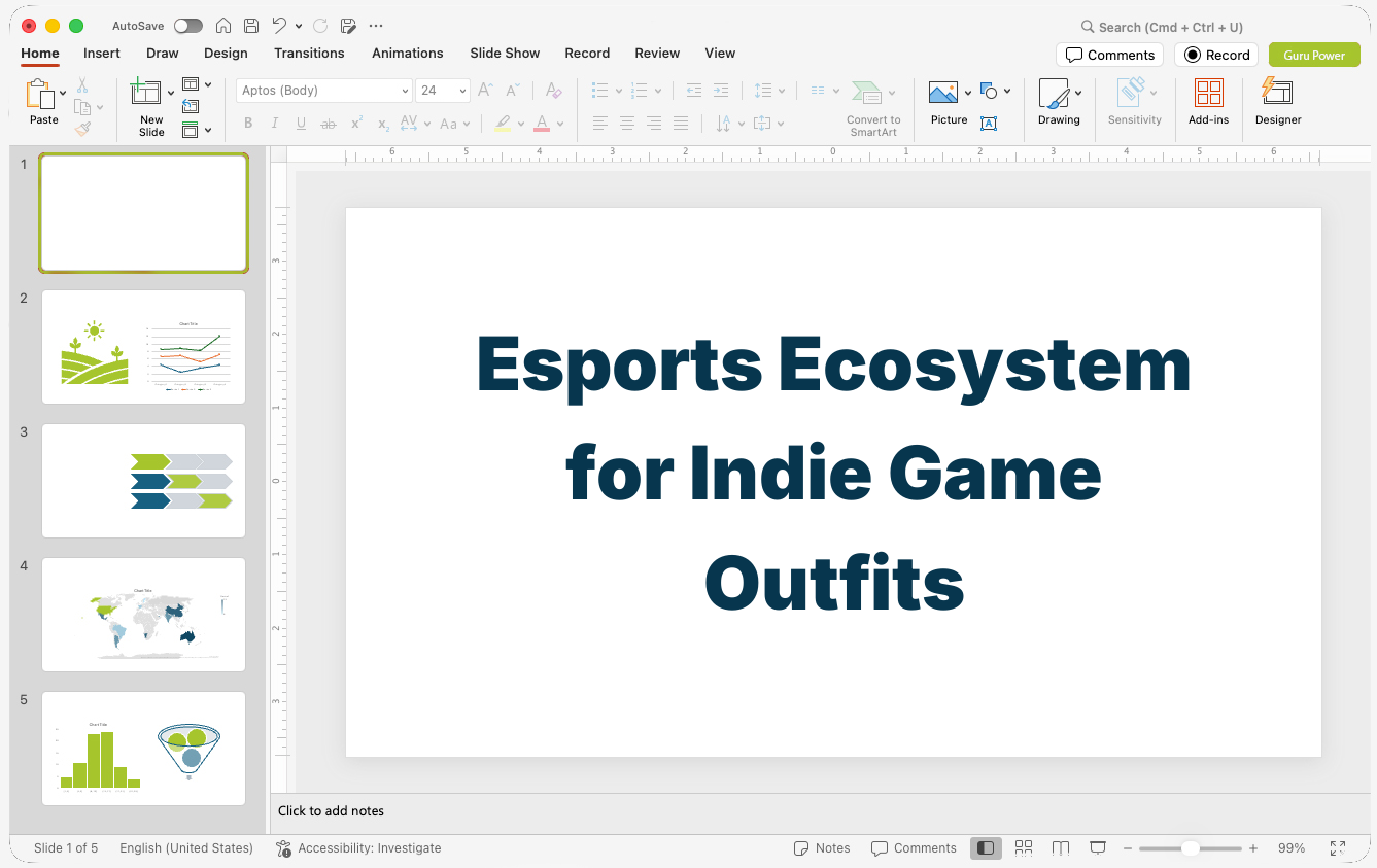 Esports Ecosystem Presentation for Indie Game Outfits
